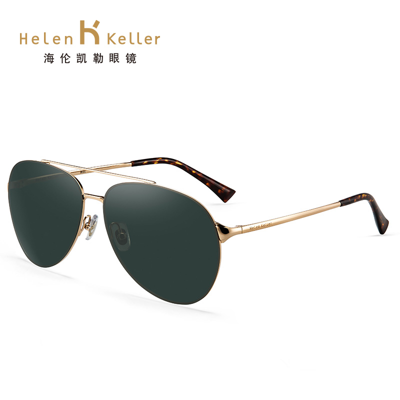 海伦凯勒 飞行员墨镜户外个性潮流太阳镜定制近视开车眼镜 H8765