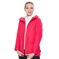 狼爪(Jack Wolfskin)女装外套18秋冬连帽防风服户外运动夹克软壳冲锋衣5318521