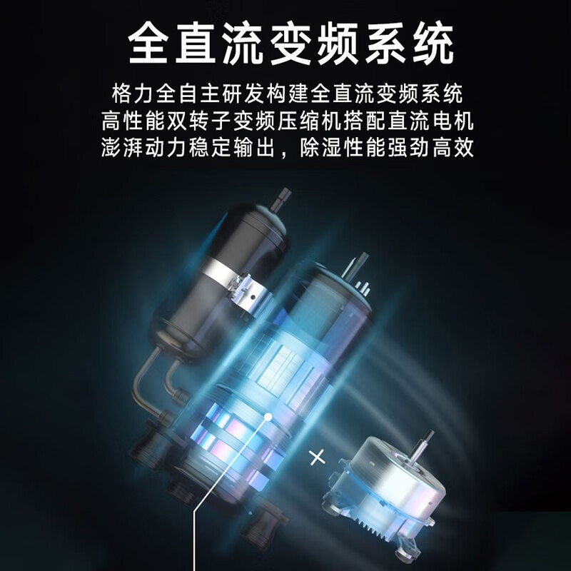 格力商用除湿机165L/日除湿量大面积强力变频除湿防潮 智能控湿 多重安全防护DH160FQA1A(WIFI) 珍珠黑