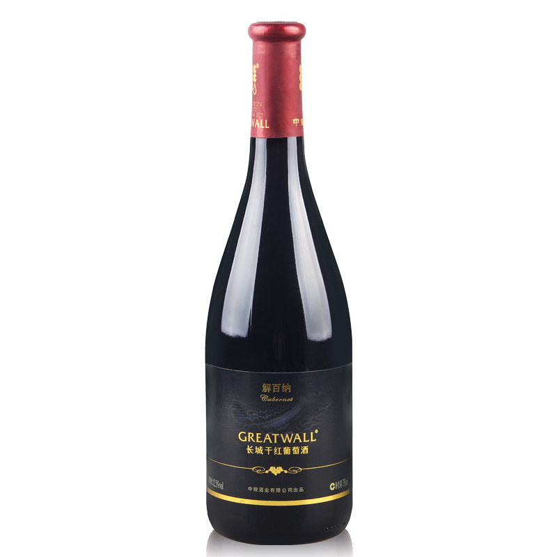 长城(GreatWall ) 葡萄酒 国产红酒 长城黑标解百纳干红葡萄酒750ml*6瓶整箱