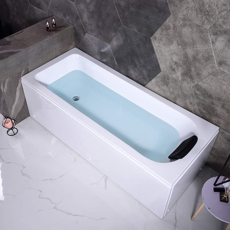 家用小户型浴缸亚克力方形简约泡澡池闪电客成人迷你冲浪按摩卫生间