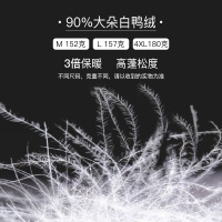 鸭鸭 90鸭绒真貉子毛领男士连帽羽绒服时尚中长款