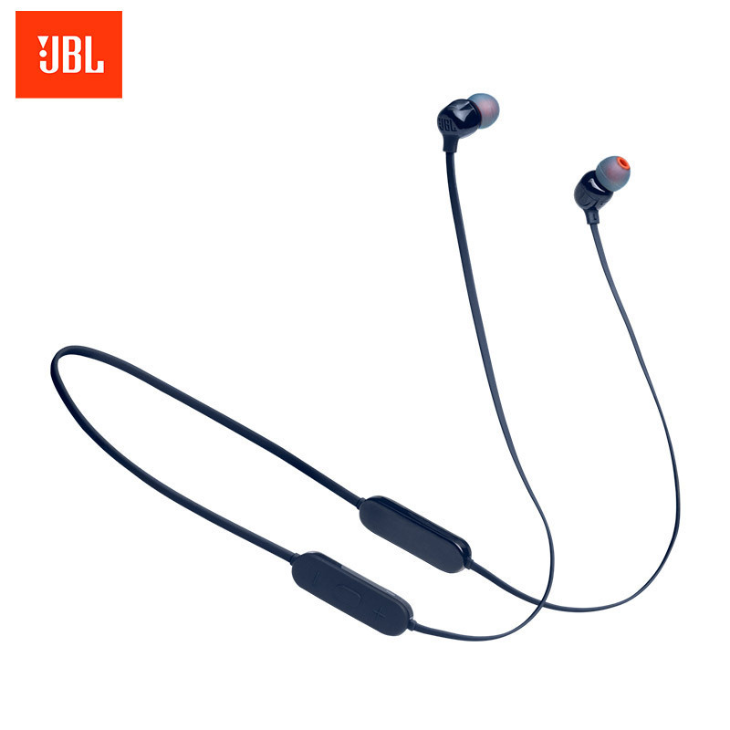 JBL T125BT无线蓝牙耳机颈挂式耳机入耳线控通话耳机HiFi重低音红色
