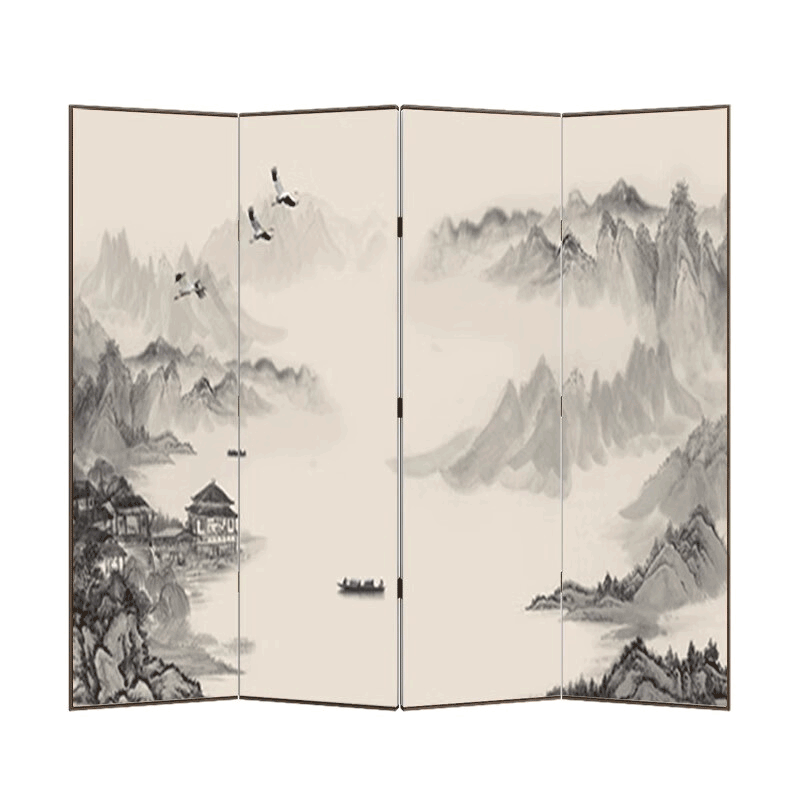 豫众诺 木制山水隔断 1200*2400mm 组高清大图