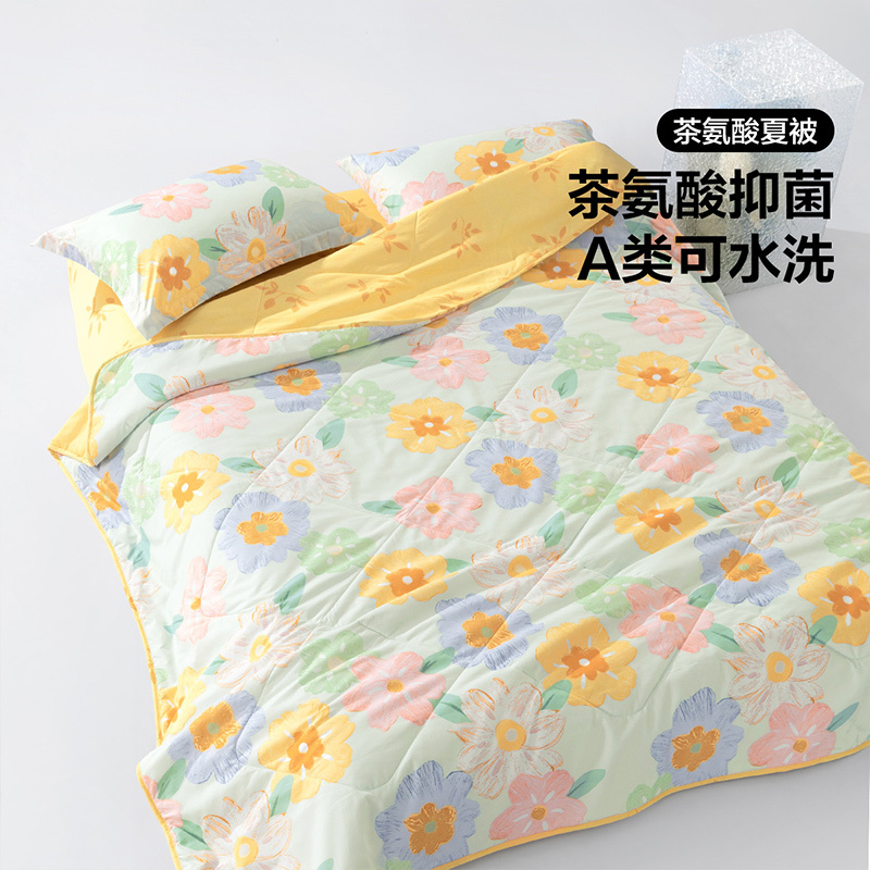 百丽丝家纺抗菌可水洗机洗夏被薄被子学生宿舍空调被单人被子