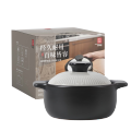 顺祥砂锅煲汤锅陶瓷炖汤煲仔饭炖锅 久原浅式煲2.3L（晨雾白）