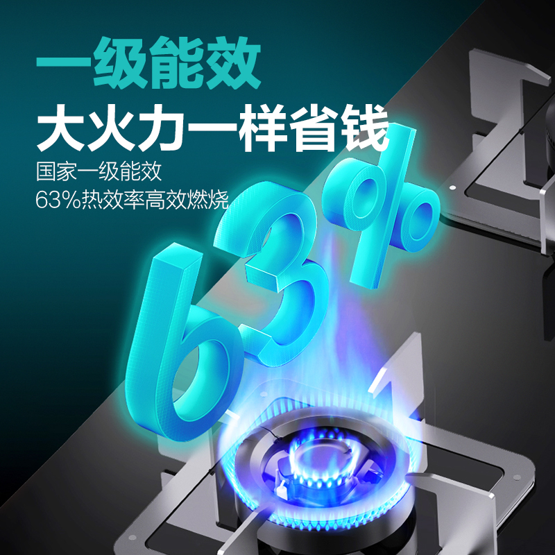 华帝(vatti)凌云PRO灶具JZY-ZS307液化气灶 5.0kW 63%热效率 可拆卸炉头 热电偶熄火保护高清大图