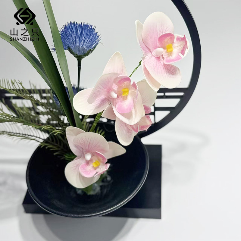 山之只 中式屏风蝴蝶兰摆件 MZ0259 套高清大图