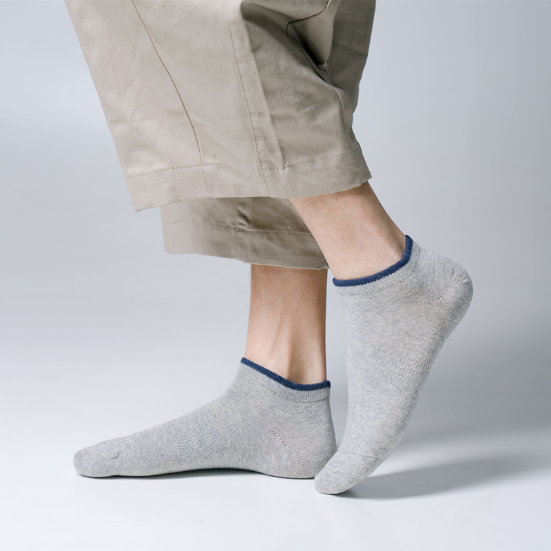 袜子男士短袜ins潮纯棉防臭吸汗全棉低帮春夏季薄款夏天透气船袜