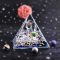宇航员流沙钥匙扣A 创意生日礼物星空液体流沙太空人宇航员挂件钥匙扣立体桌面小摆件