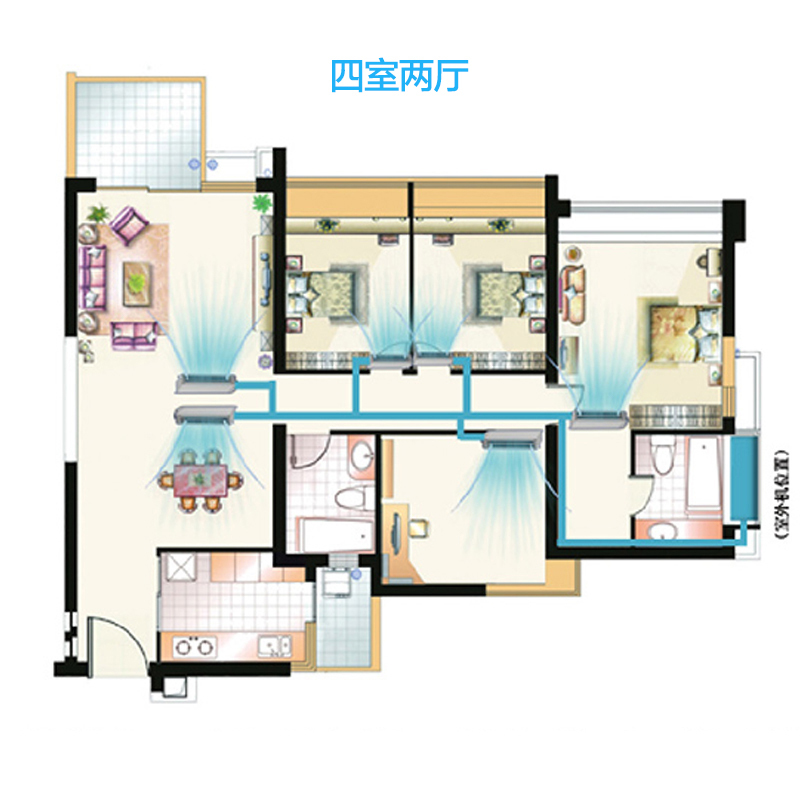 格力StarⅡ多联机大6匹一拖六家用中央空调风管机新1级变频冷暖商用WIFI低噪GMV-H160WL/H2[0元安装]