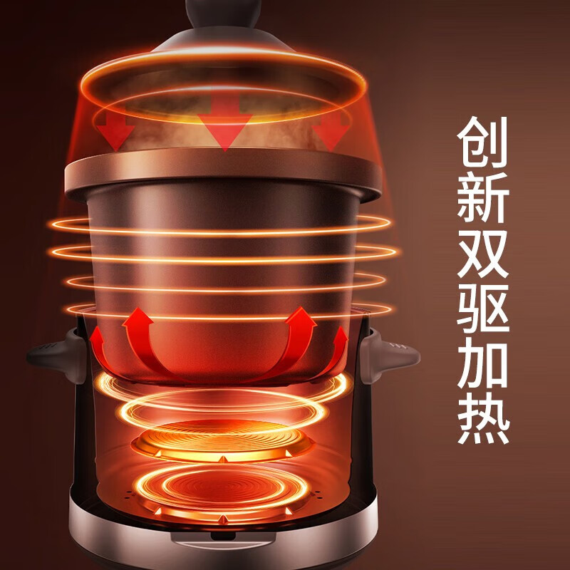 九阳(Joyoung)电炖锅家用3L至5L电炖盅多功能炖汤锅煲汤锅燕窝炖锅煮粥锅紫砂内胆可预约保温 DG50K-GD50高清大图