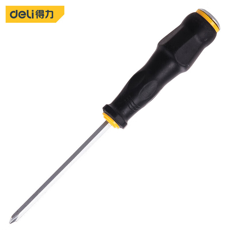 得力(deli)DL6270041 敲击一字螺丝批 穿心螺丝刀工业级改锥敲打起子6x100 2把装 1件