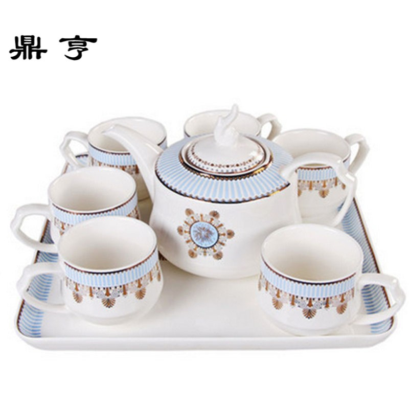 鼎亨8件套雅轩茶具杯子茶壶凉水壶茶壶功夫茶套装陶瓷茶具茶杯