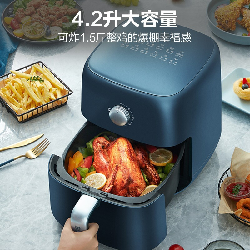 苏泊尔(SUPOR)空气炸锅 家用多功能4.2L大容量 烤箱薯条机 无油烟电炸锅 大功率 KJ42D811