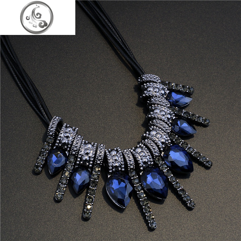 时尚个性夸张百搭锁骨装饰短款毛衣链配衣服的挂饰配饰项链秋冬潮 JiMi高清大图