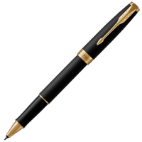 派克(PARKER)新品卓尔磨砂黑杆金夹宝珠笔