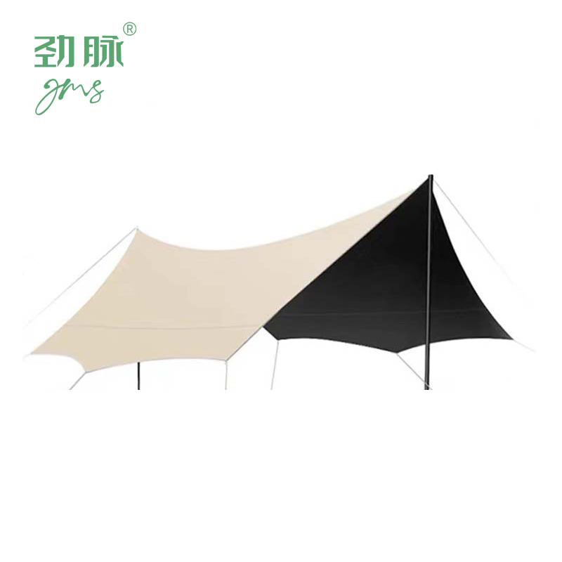 劲脉 露营黑胶天幕 蝶形八角-450*300*220CM 顶高清大图