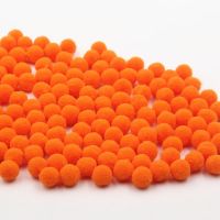 100个10mm毛球diy手工毛毛球高弹绒毛球创意太阳花画儿童制作材料|橙色 500个一包