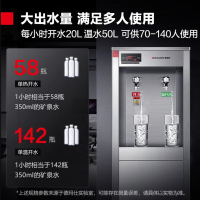 德玛仕DEMASHI 直饮水机 商用学校烧水机 学校用开水器 不锈钢直饮机商用净水器 KS-18LG-2(柜式一开一温)