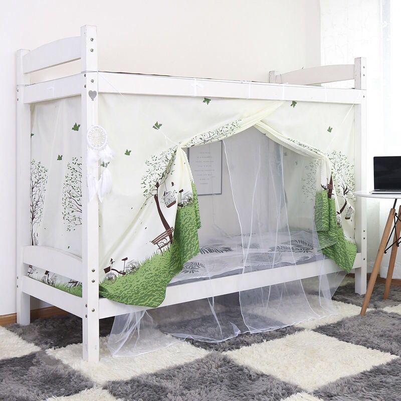 宿舍床帘蚊帐一体式学生上铺下铺遮光两用大学生寝室上下铺神器单独