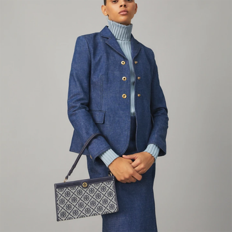 toryburch汤丽柏琦tb女包tmonogram提花迷你手袋女士手提包