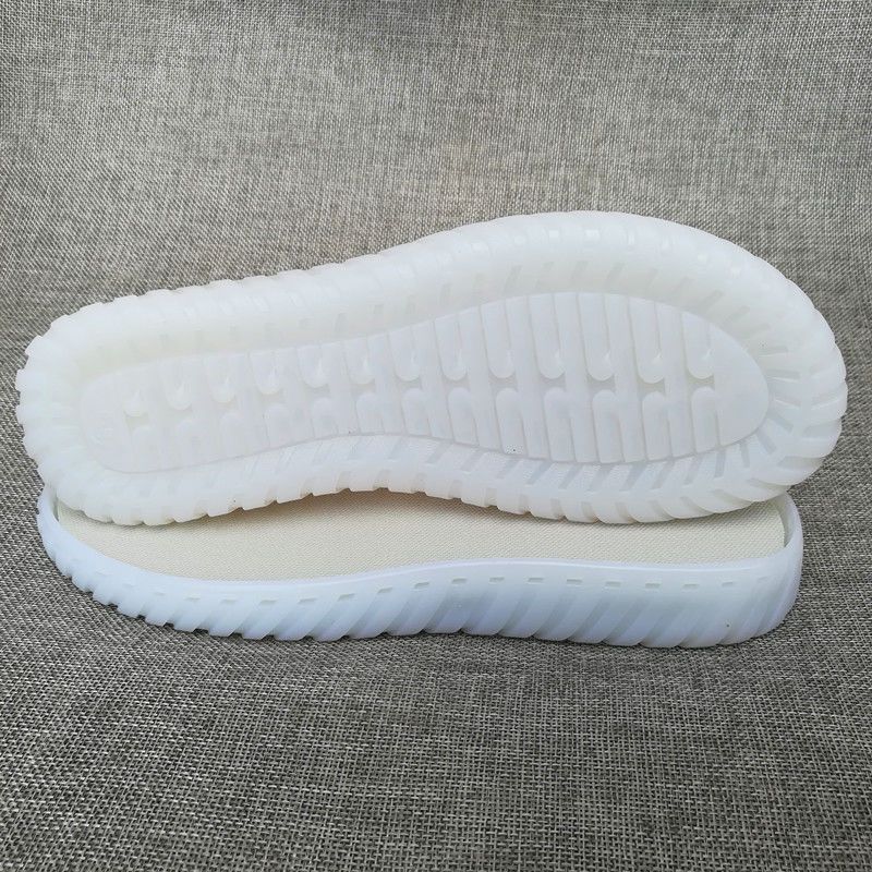 新款牛筋水晶透明鞋底手工编织白色鞋底防滑耐磨鞋底女凉鞋底防踢牛筋