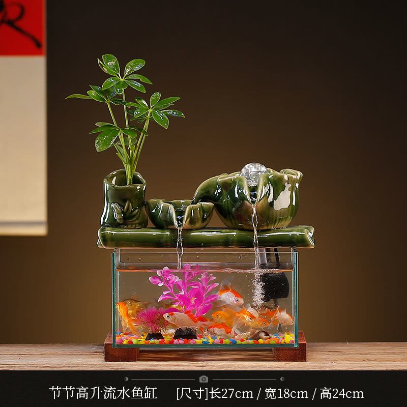 循环流水器生财摆件招财景观鱼缸创意家居办公室客厅开业乔迁礼品图片