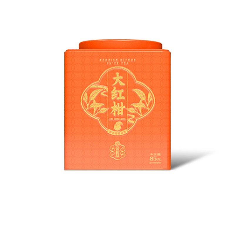 大益 熟茶 大红柑陈皮金柑普红柑柑普茶新会 单罐装 85g
