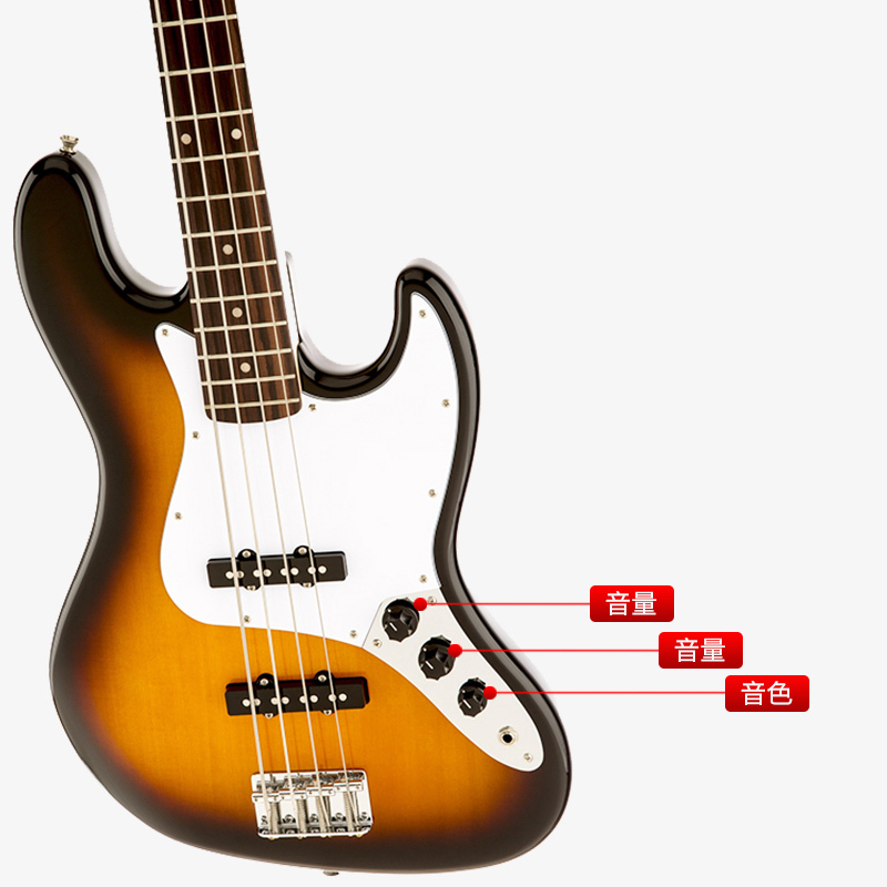 芬达(Fender)Squier Affinity J BASS V BSB入门款5弦电贝司爵士JAZZ4弦贝斯