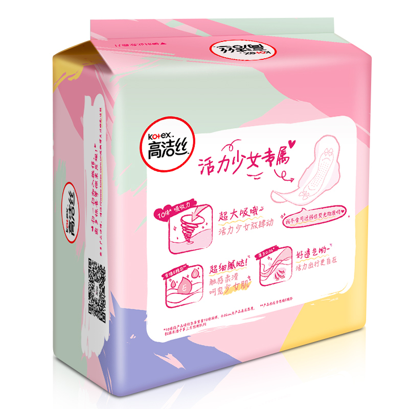 高洁丝纤巧棉柔日用卫生巾240mm*10片