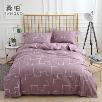 桑柏家纺 全棉活性印花四件套纯棉床上用品200*230cm