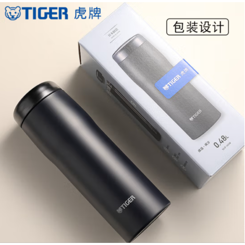虎牌(TIGER)虎牌保温杯 车载大容量茶杯 MJF-A048 鸭蛋青 480ml