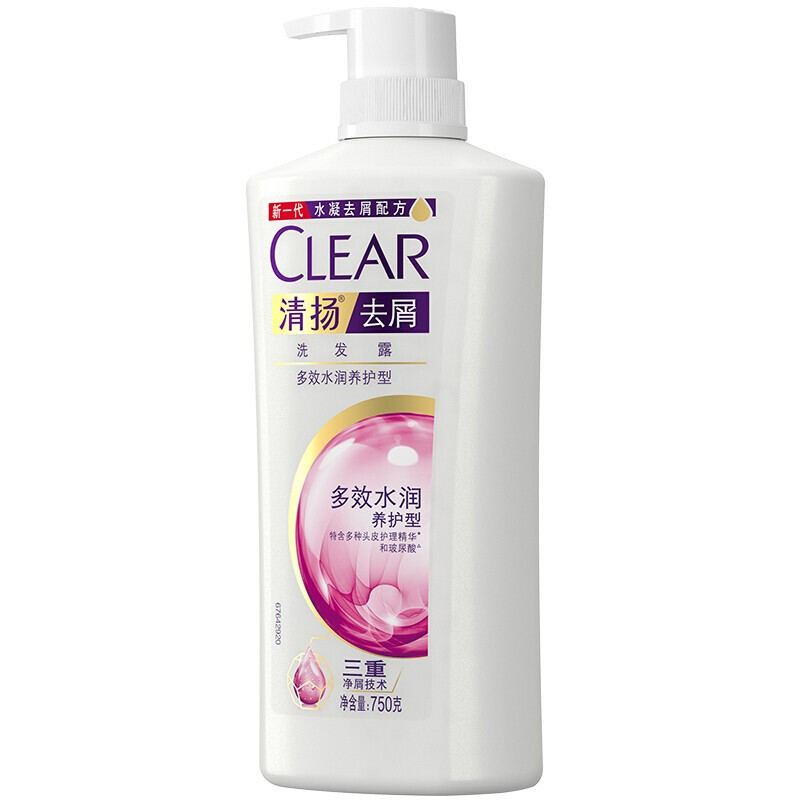 清扬clear去屑多效水润养护型洗发露750g