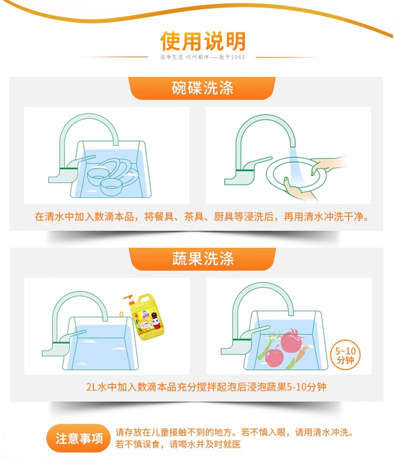 森倍合 洗洁精洗碗液去油剂食品级去油500ml/瓶高清大图