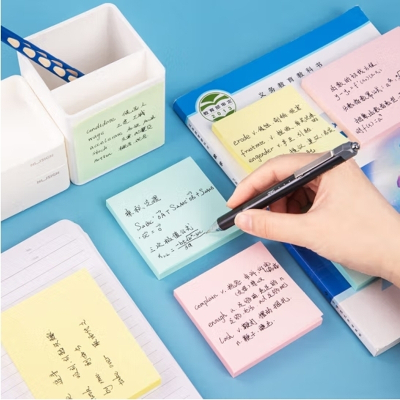 得力(deli)12本彩色便利贴粘性便签纸 76*51mm备忘留言纸/记事贴/自粘留言本办公用品P07155