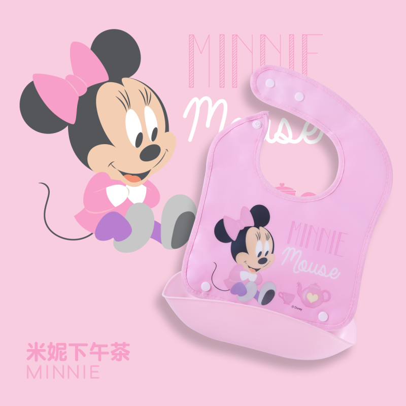 迪士尼(DISNEY) 婴儿饭兜可拆卸防水围兜 宝宝仿硅胶立体儿童吃饭围嘴 其他 婴儿碗儿童饭兜