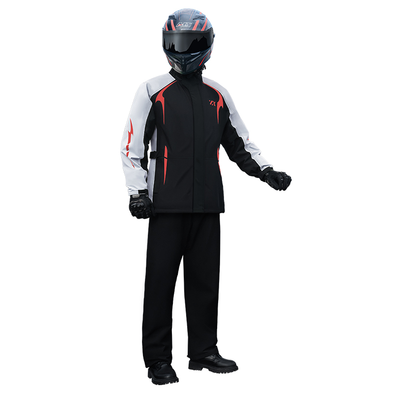 正雨摩托车雨衣套装男款分体防雨骑行服长款全身防暴雨专用冲锋衣户外高清大图