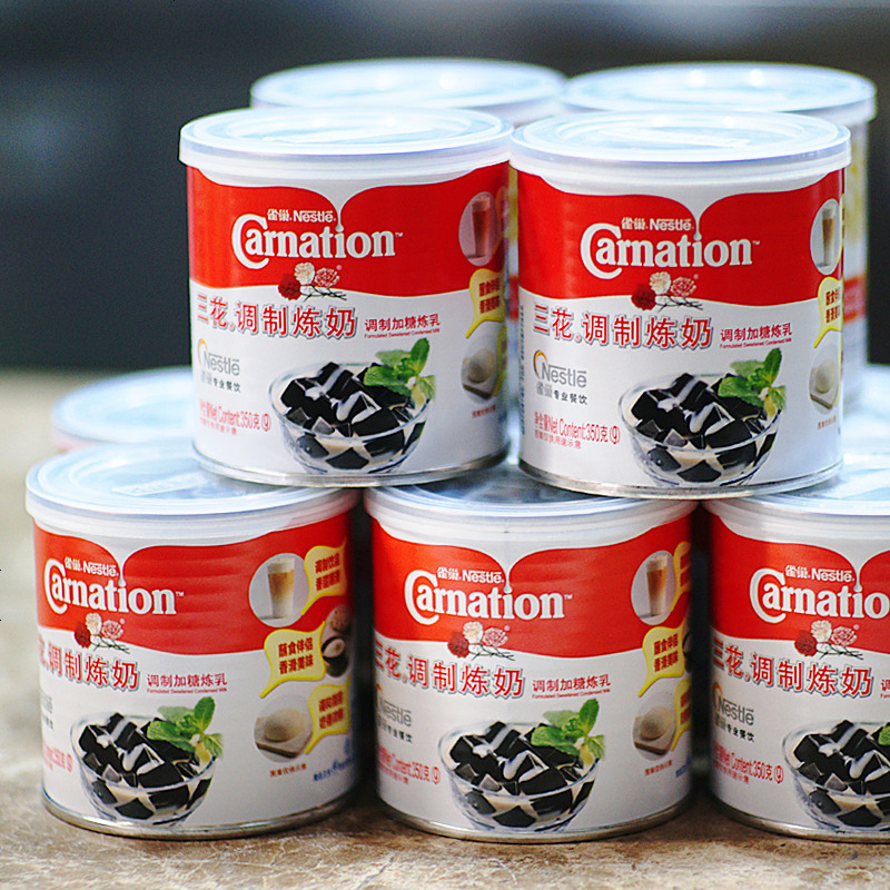 雀巢三花炼乳蛋挞液港式奶茶练奶淡奶甜点面包烘焙原料350g0200