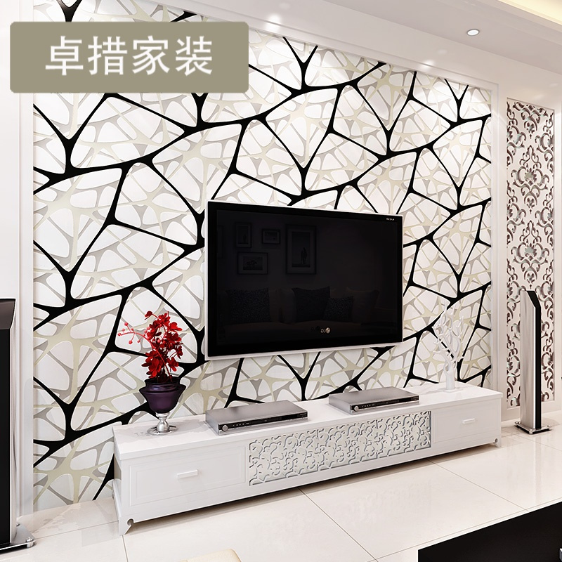 简约壁纸3D立体现代鸟巢水立方墙纸卧室客厅电视背景墙纸餐厅墙纸壹德壹