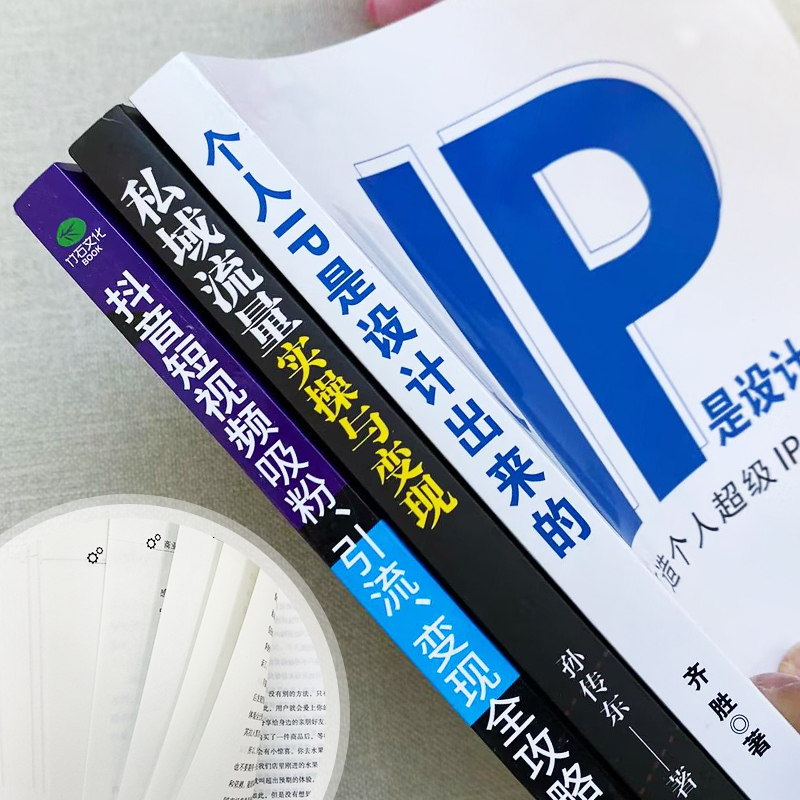 [正版]3册 个人IP是设计出来的 如何打造个人超级IP+私域流量实操与变现+抖音短视频吸粉引流变现全攻略 抖音短视频高清大图
