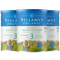 [3罐装 有效期26年7月后]原装进口澳洲Bellamy's贝拉米婴幼儿有机奶粉3段 (1-3岁)宝宝配方奶粉900g