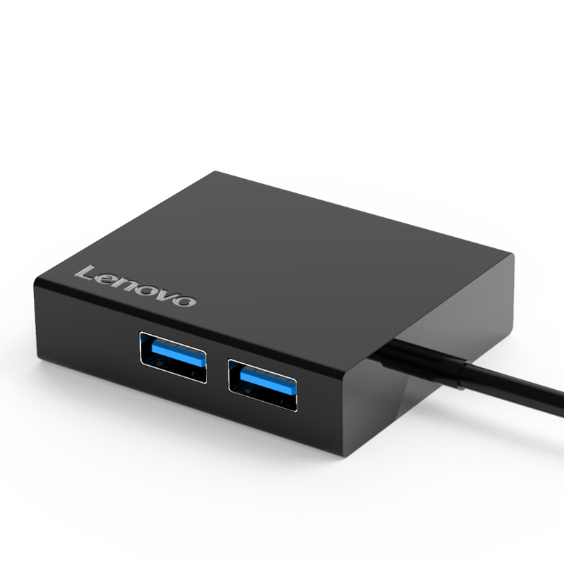 联想(Lenovo)C130 Type-C转千兆网口转接器 USB3.0分线器 hub集线器 PD快充 USB扩展坞