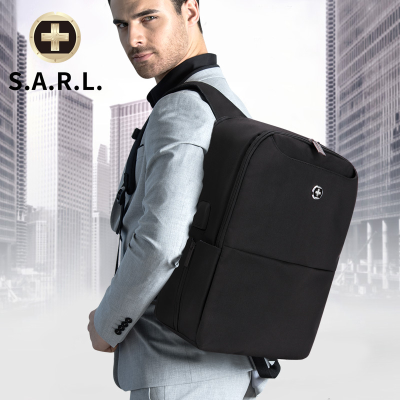 S.A.R.L.商务双肩电脑包15.6英寸笔记本时尚潮流旅行包大容量SW-58016