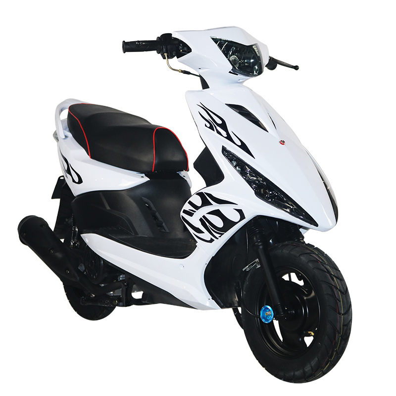 澳派全新鬼火摩托车国四电喷125cc燃油踏板助力车一代上牌改装轮毂灯