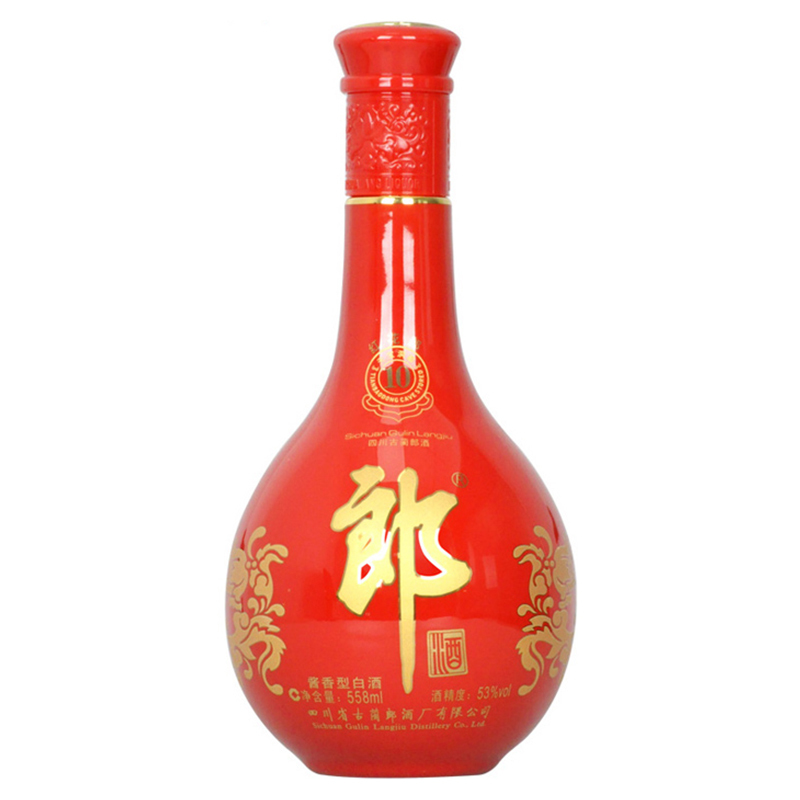 郎酒红花郎10 53度558ml单瓶 酱香型白酒