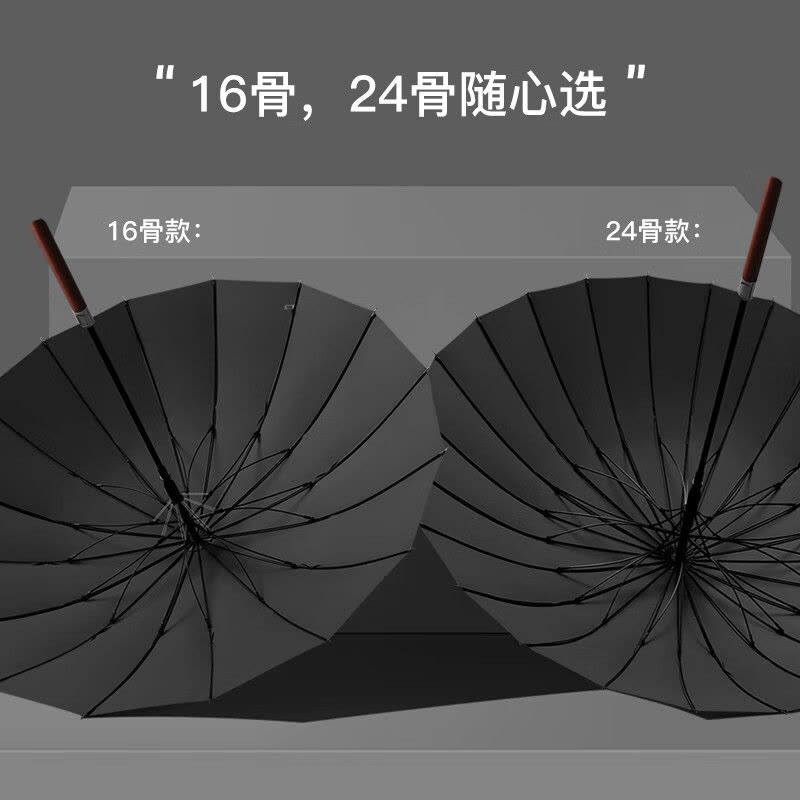 美度雨伞63.5cm*24K长柄伞实木柄双人大号M1606(颜色随机)图片