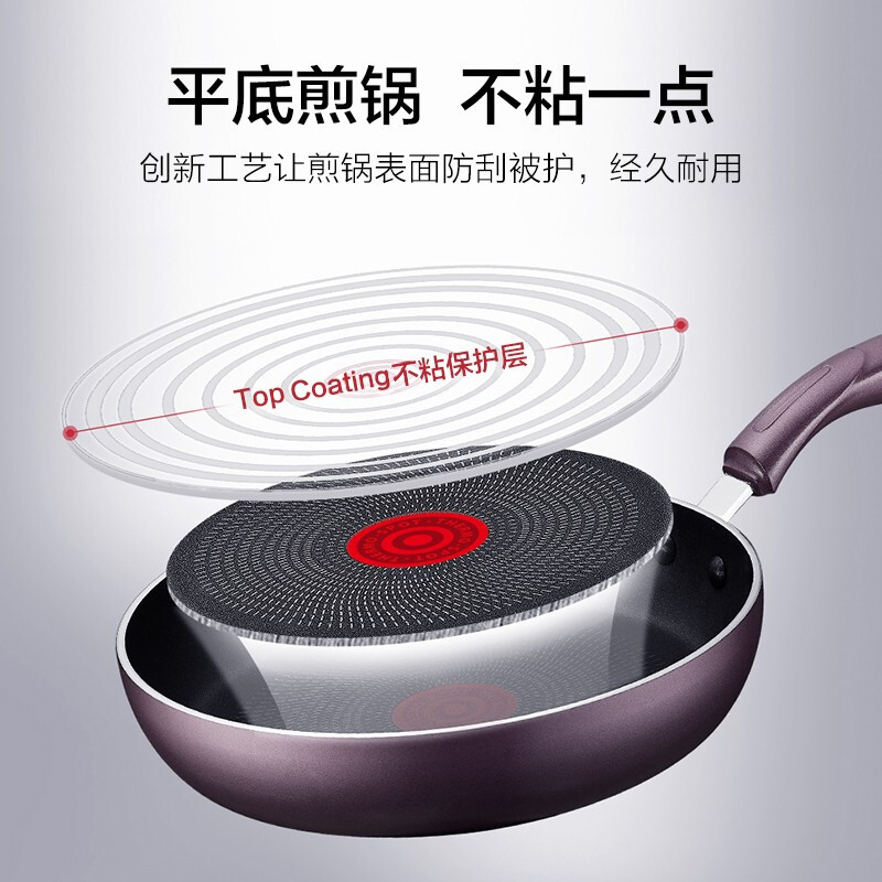 苏泊尔(SUPOR)煎锅 PJ28R4 火红点深型煎炒锅 不粘锅 28cm 电磁炉燃气适用高清大图