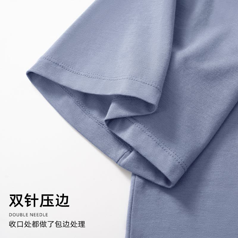 猫人男士莫代尔短袖圆领T恤2025新款夏季白T打底内搭运动吸汗透气图片
