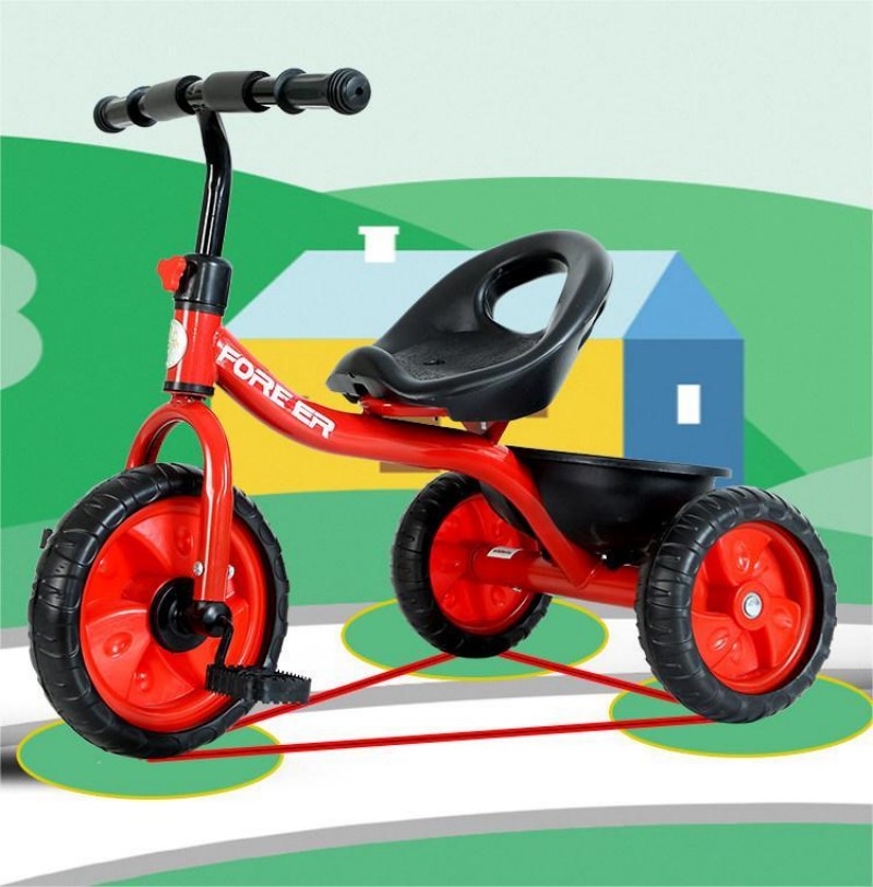 永久(FOREVER)儿童三轮车婴幼儿推车1-3岁童车小孩脚踏单车多功能可拆卸魅力红高清大图